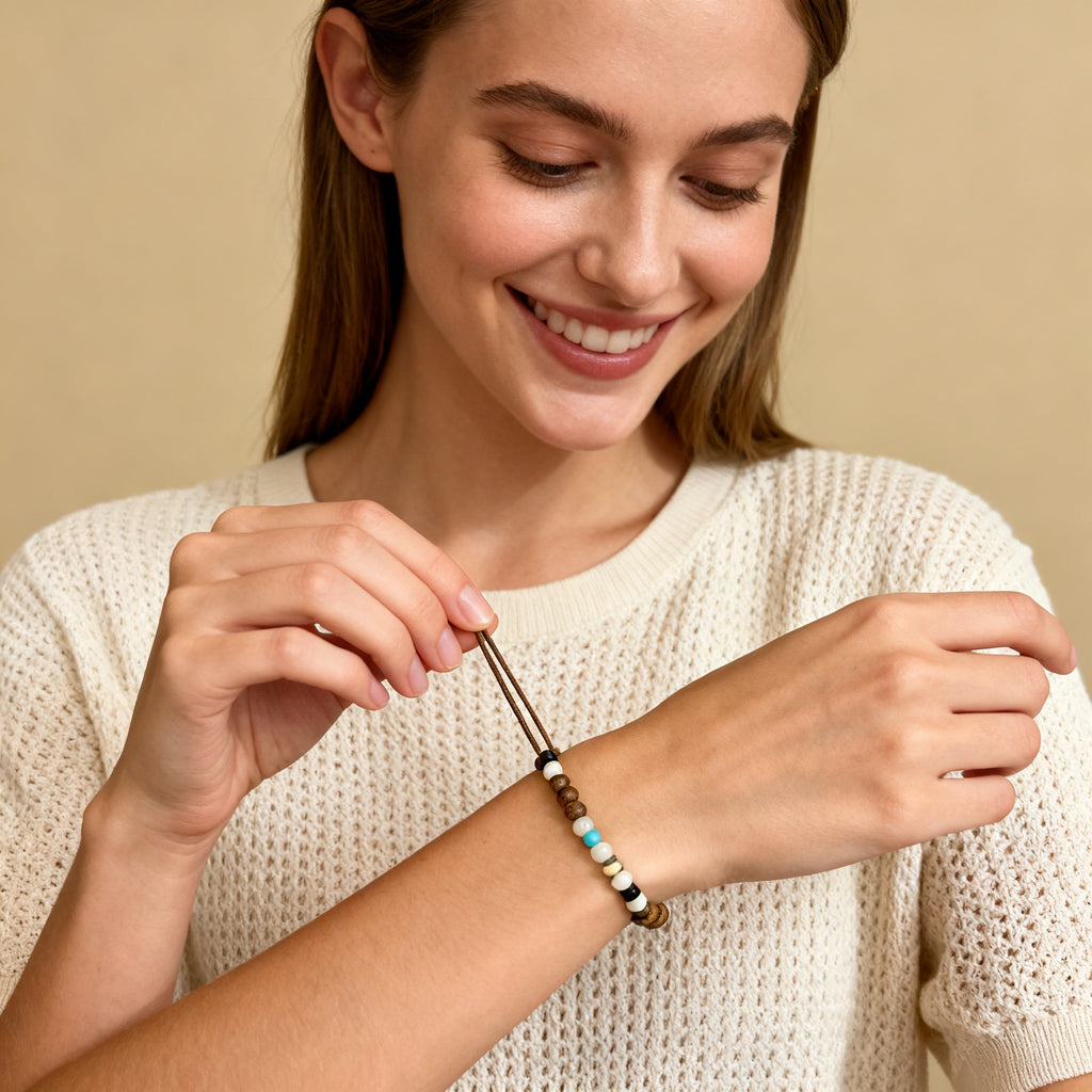 A harmony of Agarwood and natural gemstones
