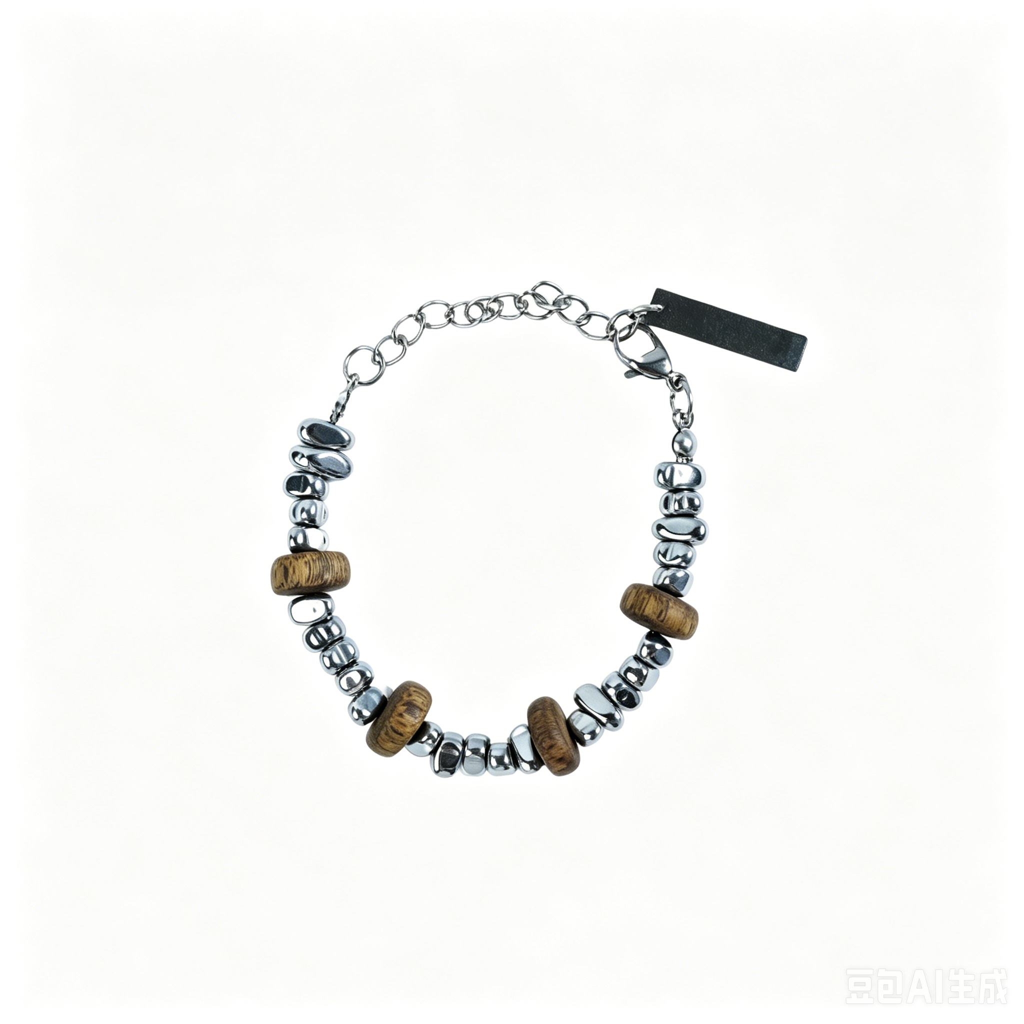 Agarwood Bracelet with Titanium Steel